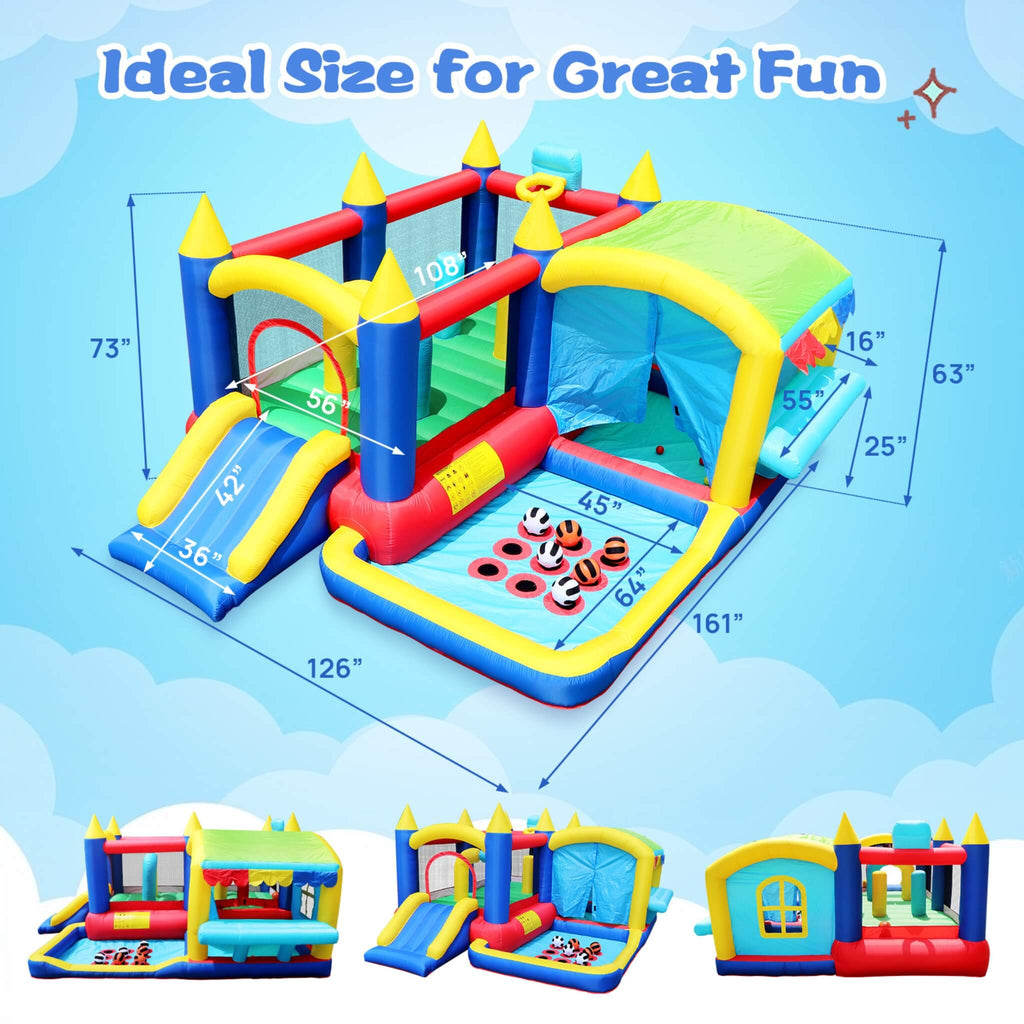7-In-1 Inflatable Bounce House With Ball Pit, Obstacles And Bouncy Castle (SAK50823) – SAKSBY WHOLESALE, view 4