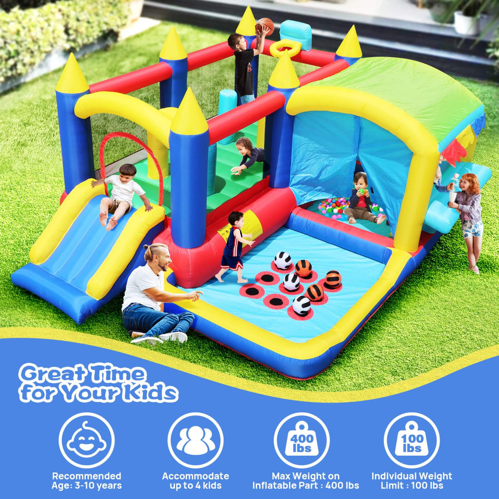 7-In-1 Inflatable Bounce House With Ball Pit, Obstacles And Bouncy Castle (SAK50823) – SAKSBY WHOLESALE, view 3