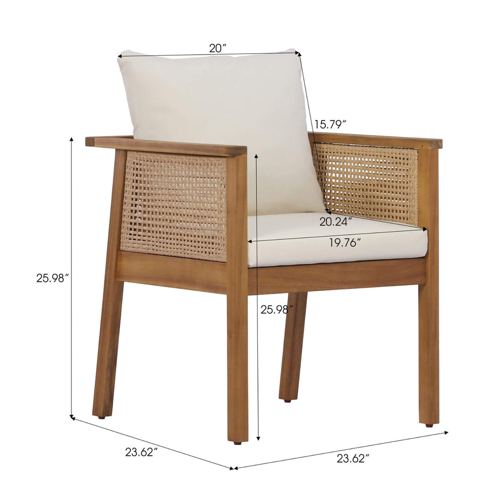 Alora 7-Piece Acacia Wood Outdoor Dining Set With Cushions And Table (SAK14657) – SAKSBY WHOLESALE, view 13