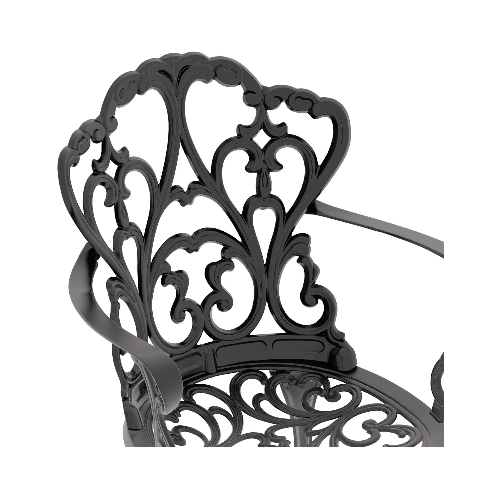 Alora 7-Piece Cast Aluminum Patio Furniture Set With Black Frame And Off-White Cushions (SAK12948) – SAKSBY WHOLESALE, view 1