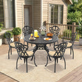 Alora 7-Piece Cast Aluminum Patio Furniture Set With Black Frame And Off-White Cushions (SAK12948) – SAKSBY WHOLESALE