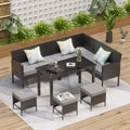 Alora 7-Piece Modern Outdoor Patio Furniture Set With Waterproof Cushions & Glass Table (SAK55673) – SAKSBY WHOLESALE, view 8