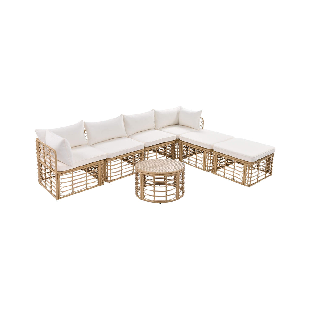 Alora 7-Piece Outdoor All-Weather Rattan Patio Sofa Set With Cushions (SAK47230) – SAKSBY WHOLESALE, view 13