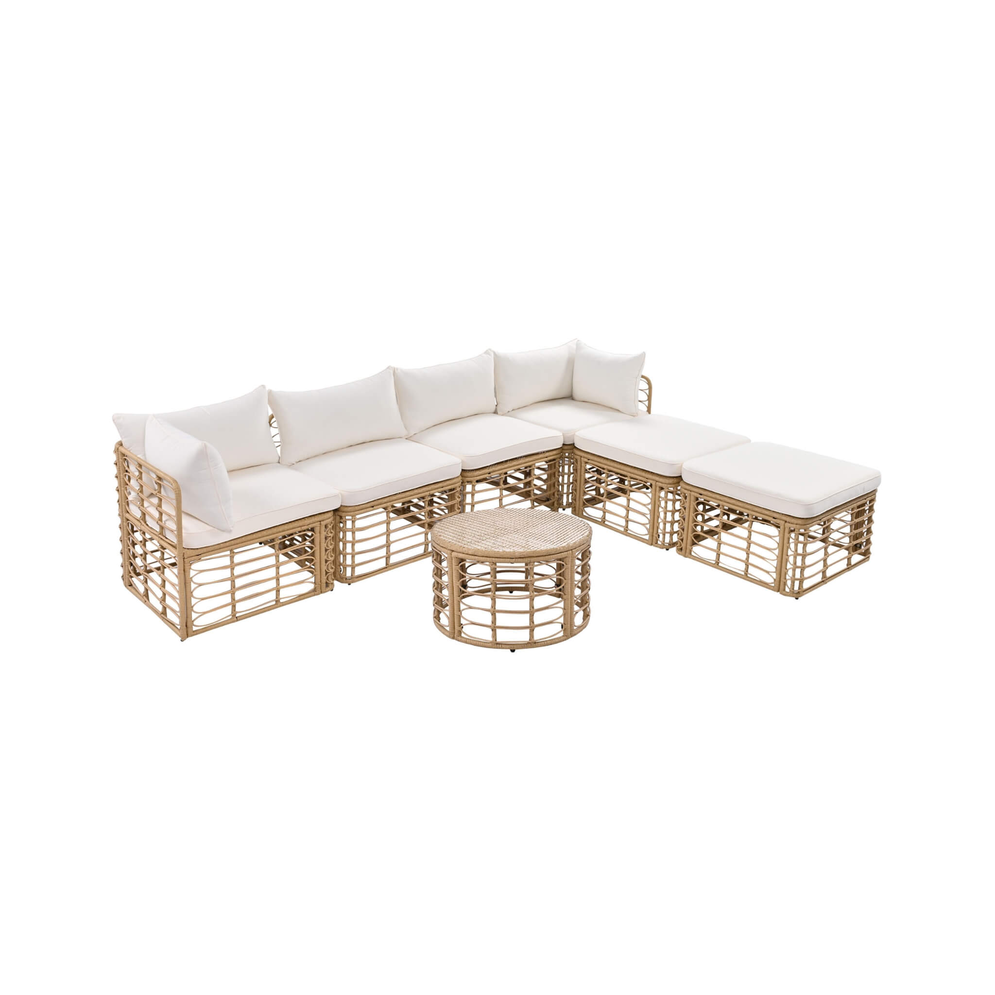 Alora 7-Piece Outdoor All-Weather Rattan Patio Sofa Set With Cushions (SAK47230) – SAKSBY WHOLESALE, view 13