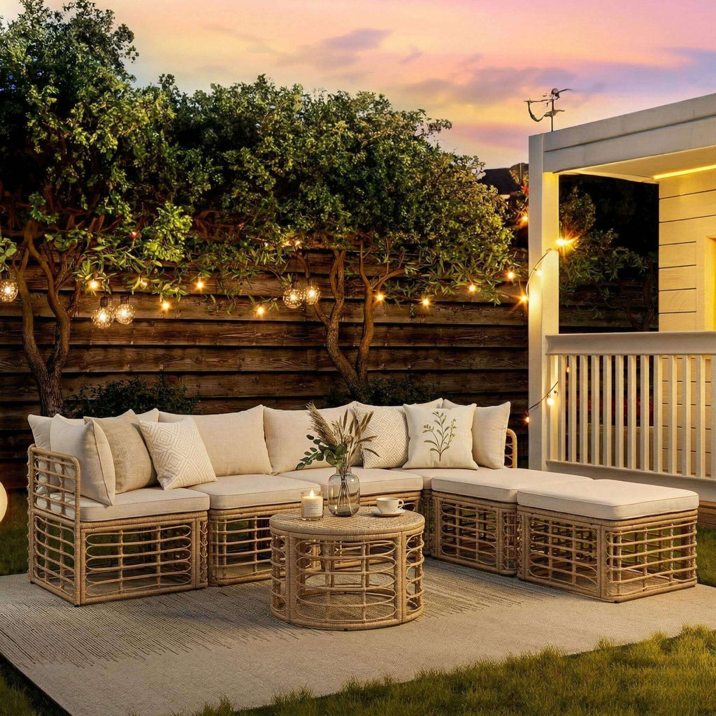 Alora 7-Piece Outdoor All-Weather Rattan Patio Sofa Set With Cushions (SAK47230) – SAKSBY WHOLESALE, view 9
