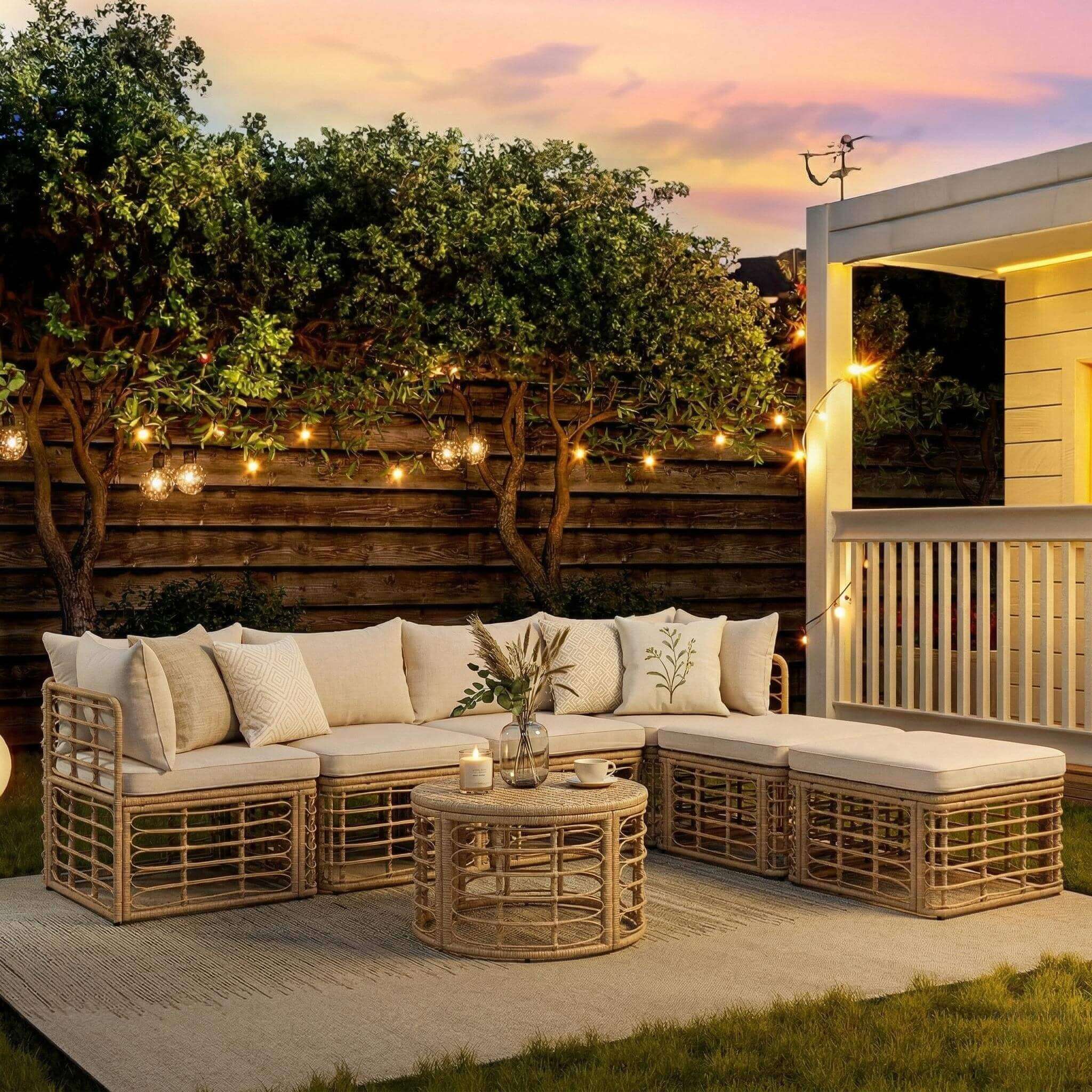 Alora 7-Piece Outdoor All-Weather Rattan Patio Sofa Set With Cushions (SAK47230) – SAKSBY WHOLESALE, view 9