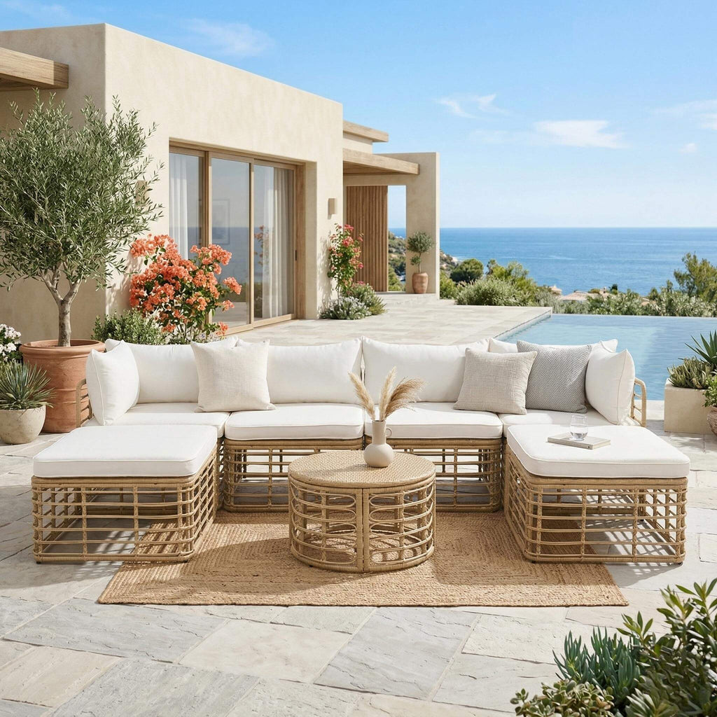 Alora 7-Piece Outdoor All-Weather Rattan Patio Sofa Set With Cushions (SAK47230) – SAKSBY WHOLESALE, view 7