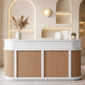 Velmor 70-Inch Modern Wooden Reception Desk With Lockable Drawers (SAK26148) – SAKSBY WHOLESALE