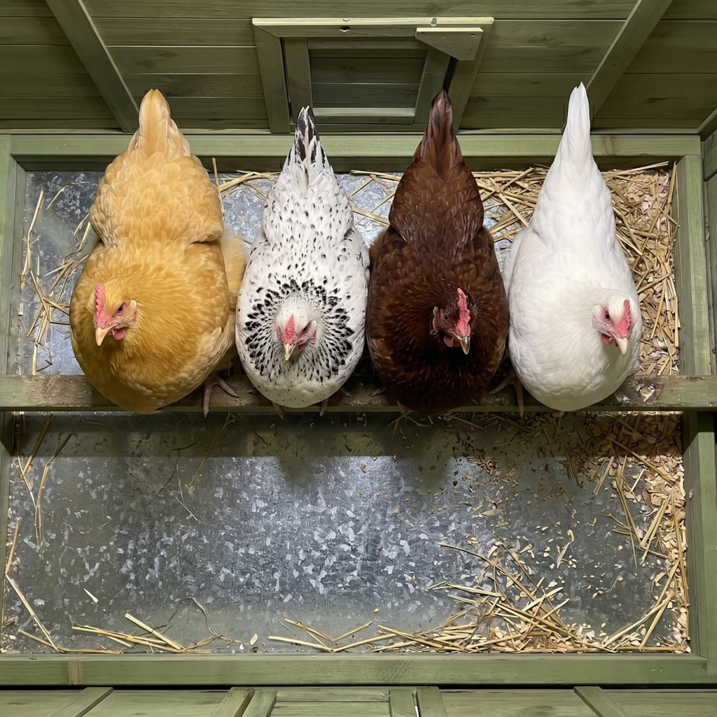 70-Inch Wooden Chicken Coop With Nesting Box, Perch, And Run Doors (SAK74619) – SAKSBY WHOLESALE, view 7