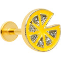 BodyCandy 16G 5/16 Clear Gem Gold Tone Tasty Orange Fruit Labret Tragus — main product shot