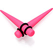 BodyCandy Pink Matte Acrylic Straight Taper Set 2G to 00G — alternative angle