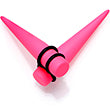 BodyCandy Pink Matte Acrylic Straight Taper Set 2G to 00G — back view