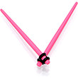 BodyCandy Pink Matte Acrylic Straight Taper Set 2G to 00G — size reference