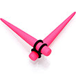 BodyCandy Pink Matte Acrylic Straight Taper Set 2G to 00G — fabric or material detail