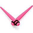BodyCandy Pink Matte Acrylic Straight Taper Set 2G to 00G — comparison shot