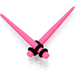 BodyCandy Pink Matte Acrylic Straight Taper Set 2G to 00G — color detail