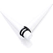 BodyCandy White Matte Acrylic Straight Taper Set 2G to 00G — alternative angle