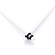 BodyCandy White Matte Acrylic Straight Taper Set 2G to 00G — in-use photo