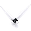 BodyCandy White Matte Acrylic Straight Taper Set 2G to 00G — color detail