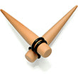 BodyCandy Tan Matte Acrylic Straight Taper Set 2G to 00G — back view