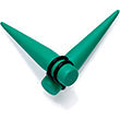 BodyCandy Green Matte Acrylic Straight Taper Set 2G to 00G — back view