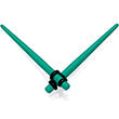 BodyCandy Green Matte Acrylic Straight Taper Set 2G to 00G — in-use photo