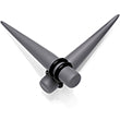 BodyCandy Grey Matte Acrylic Straight Taper Set 2G to 00G — back view