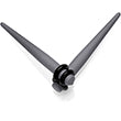 BodyCandy Grey Matte Acrylic Straight Taper Set 2G to 00G — color detail
