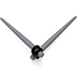 BodyCandy Grey Matte Acrylic Straight Taper Set 2G to 00G — size reference