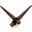 BodyCandy Dark Brown Matte Acrylic Straight Taper Set 12G to 00G — comparison shot