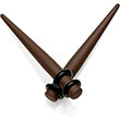 BodyCandy Dark Brown Matte Acrylic Straight Taper Set 12G to 00G — packaging