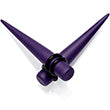 BodyCandy Dark Purple Matte Acrylic Straight Taper Set 12G to 00G — alternative angle