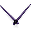 BodyCandy Dark Purple Matte Acrylic Straight Taper Set 12G to 00G — in-use photo
