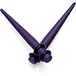 BodyCandy Dark Purple Matte Acrylic Straight Taper Set 12G to 00G — comparison shot