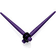 BodyCandy Dark Purple Matte Acrylic Straight Taper Set 12G to 00G — color detail