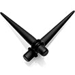 BodyCandy Black Matte Acrylic Straight Taper Set Available in Sizes 12G to 00G — comparison shot