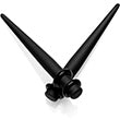 BodyCandy Black Matte Acrylic Straight Taper Set Available in Sizes 12G to 00G — packaging