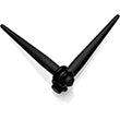 BodyCandy Black Matte Acrylic Straight Taper Set Available in Sizes 12G to 00G — color detail