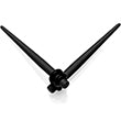 BodyCandy Black Matte Acrylic Straight Taper Set Available in Sizes 12G to 00G — size reference