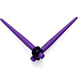 BodyCandy Light Purple Matte Acrylic Straight Taper Set 12G to 00G — size reference