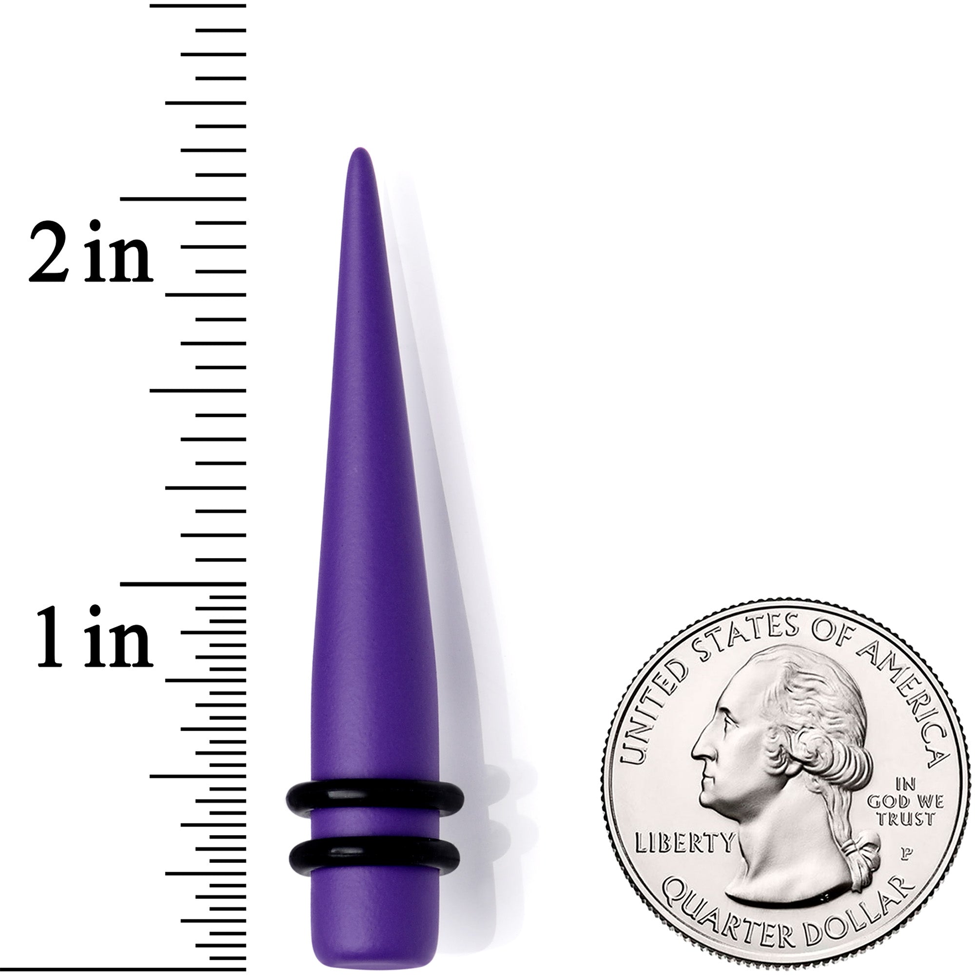 BodyCandy Light Purple Matte Acrylic Straight Taper Set 12G to 00G — lifestyle context