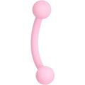 BodyCandy 16G 5/16 Pink Acrylic Matte Curved Eyebrow Ring — main product shot