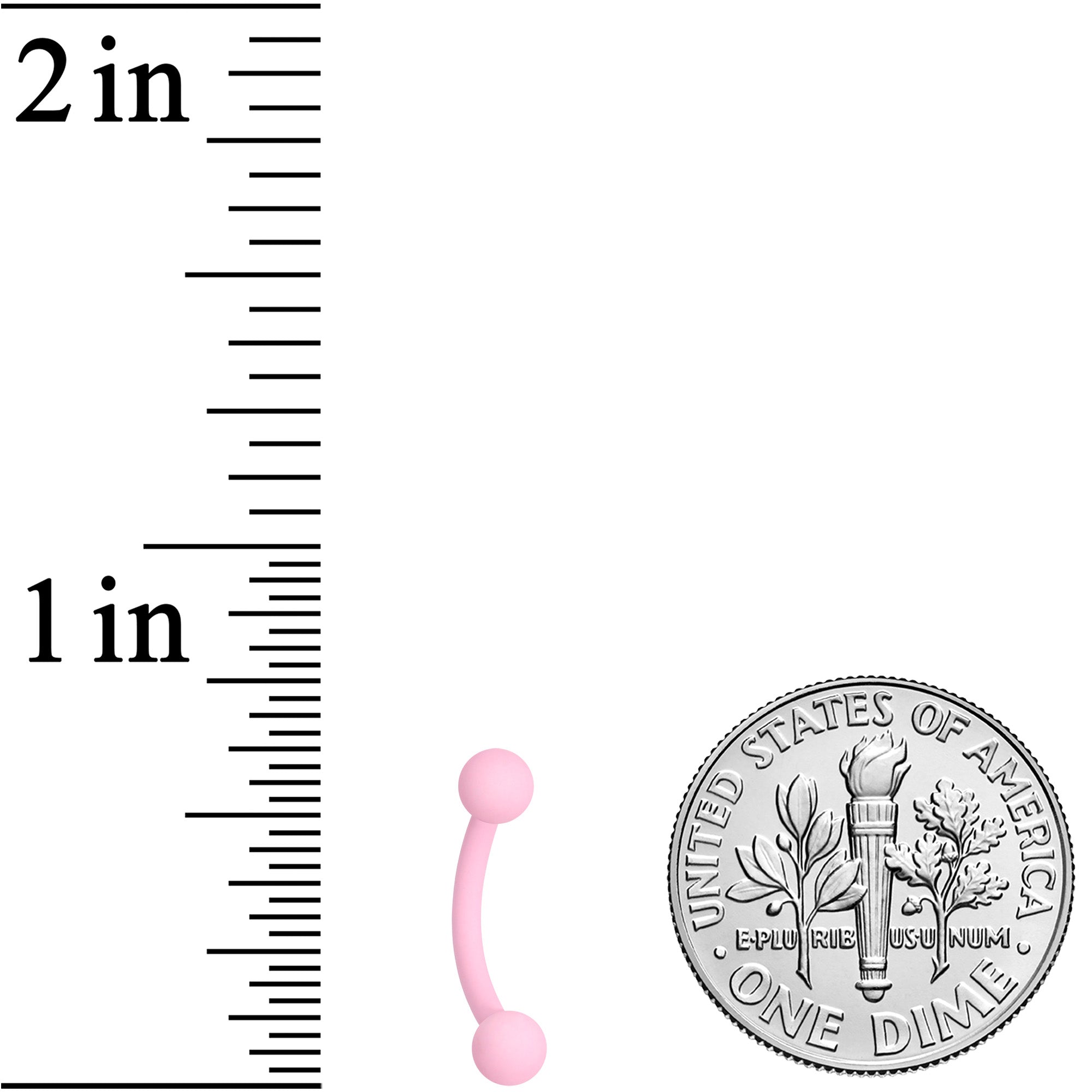 BodyCandy 16G 5/16 Pink Acrylic Matte Curved Eyebrow Ring — lifestyle context
