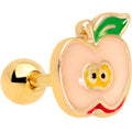 BodyCandy 16G 1/4 Gold Tone Sweet Apple Cartilage Tragus Earring — main product shot