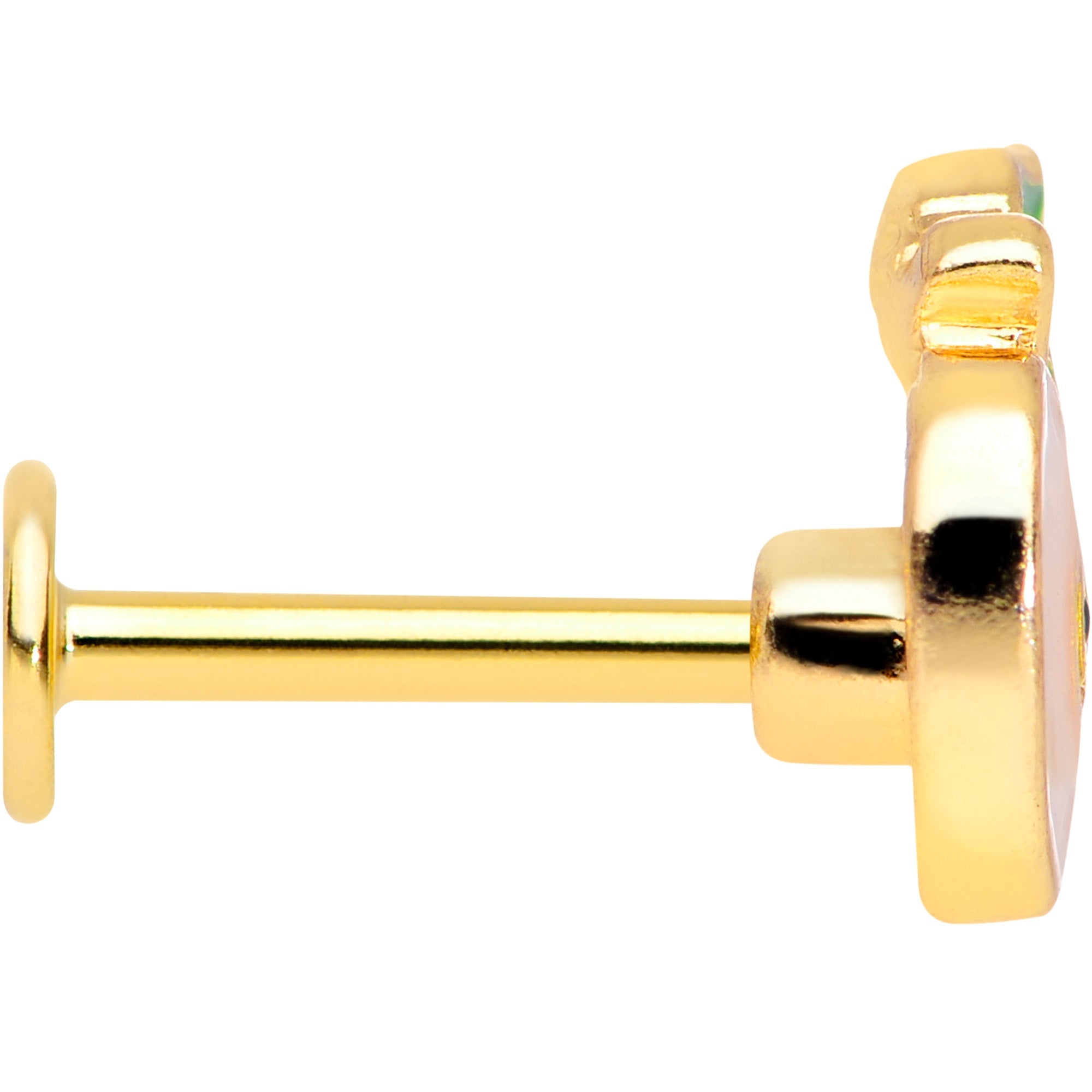 BodyCandy 16G 5/16 Gold Tone Sweet Apple Labret Monroe Tragus — lifestyle context