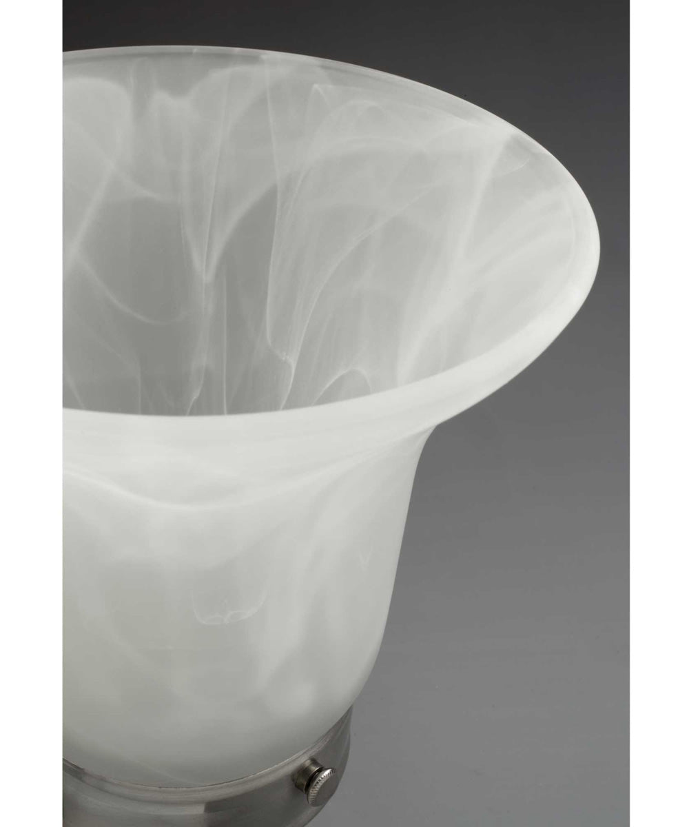OPEN BOX Bedford 3-Light Etched Alabaster Glass Traditional Bath Vanity Light Brushed Nickel – LampsUSA, view 3