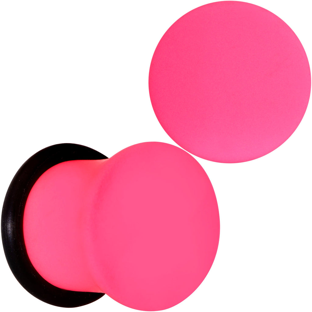 BodyCandy Hot Hot Pink Matte Single Flare Plug Set — comparison shot