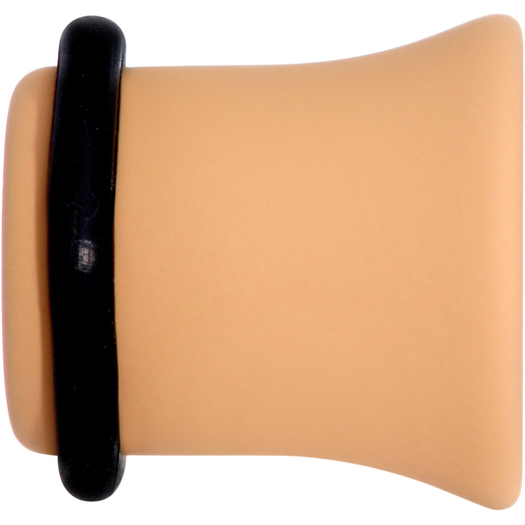 BodyCandy Terrific Tan Matte Acrylic Single Flare Plug Set — side view