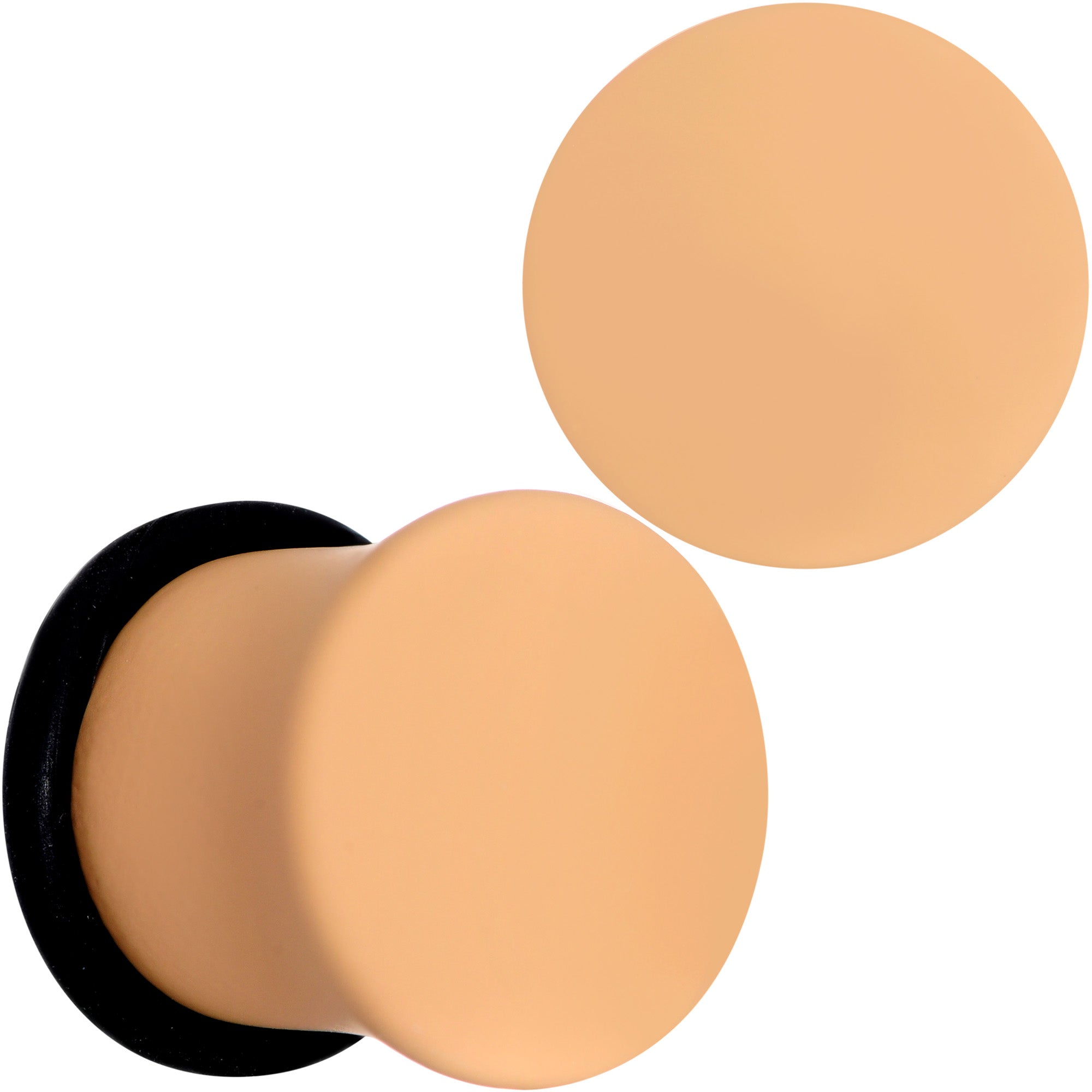 BodyCandy Terrific Tan Matte Acrylic Single Flare Plug Set — fabric or material detail