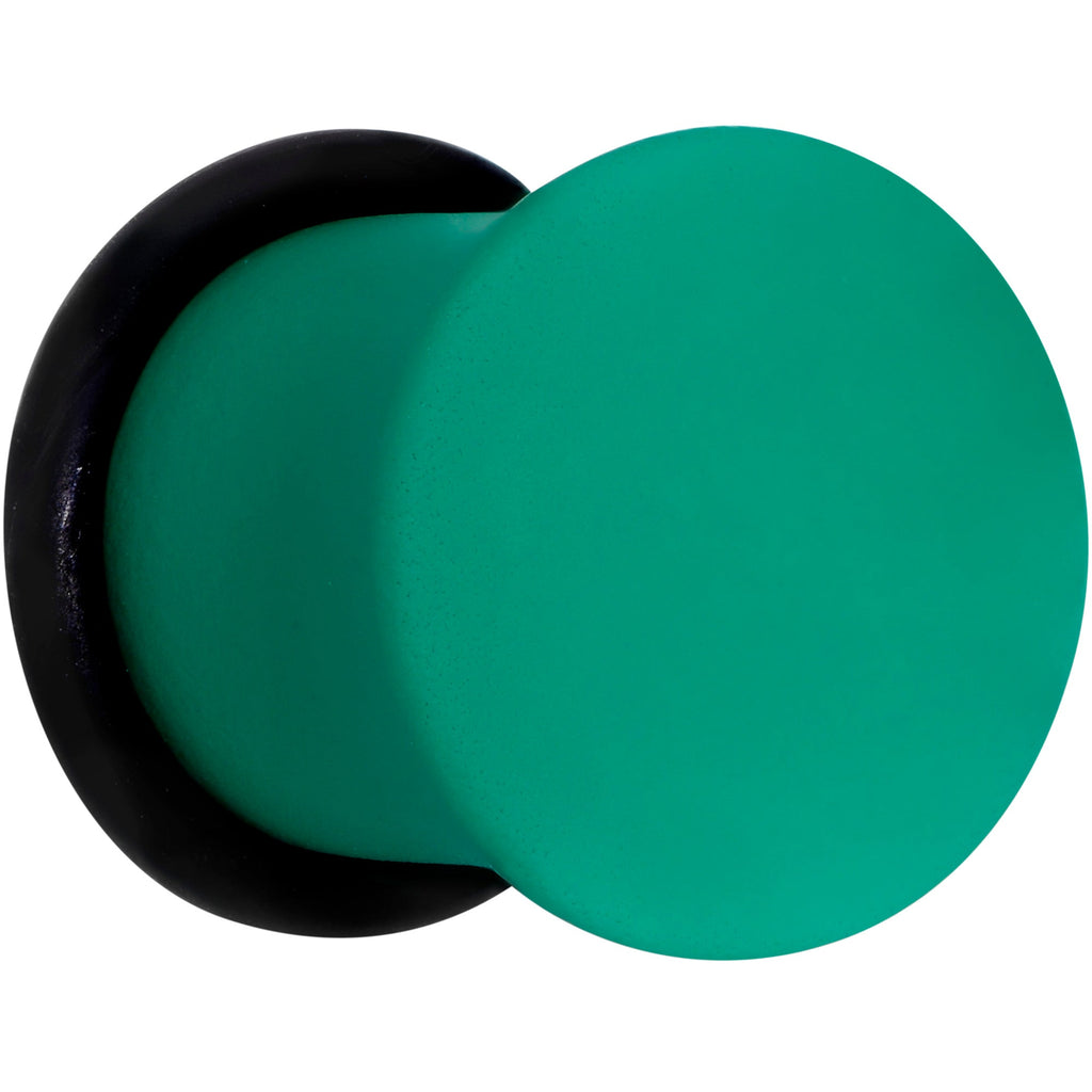 BodyCandy Glorious Green Matte Acrylic Single Flare Plug Set — detail close-up